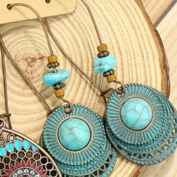 EMERY ROSE 3 Pair Bohemian WaterDrop Earrings - Picture 2 of 9